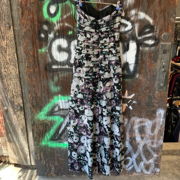 BCBG Maxazria Erika Pleated Multicolored Gown/prom/formal Dress Size 2 Preowned - Picture 9 of 12